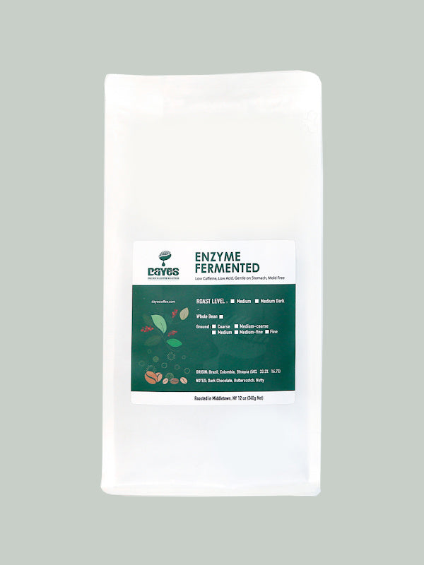 White package labeled 'Enzyme Fermented' on a gray background