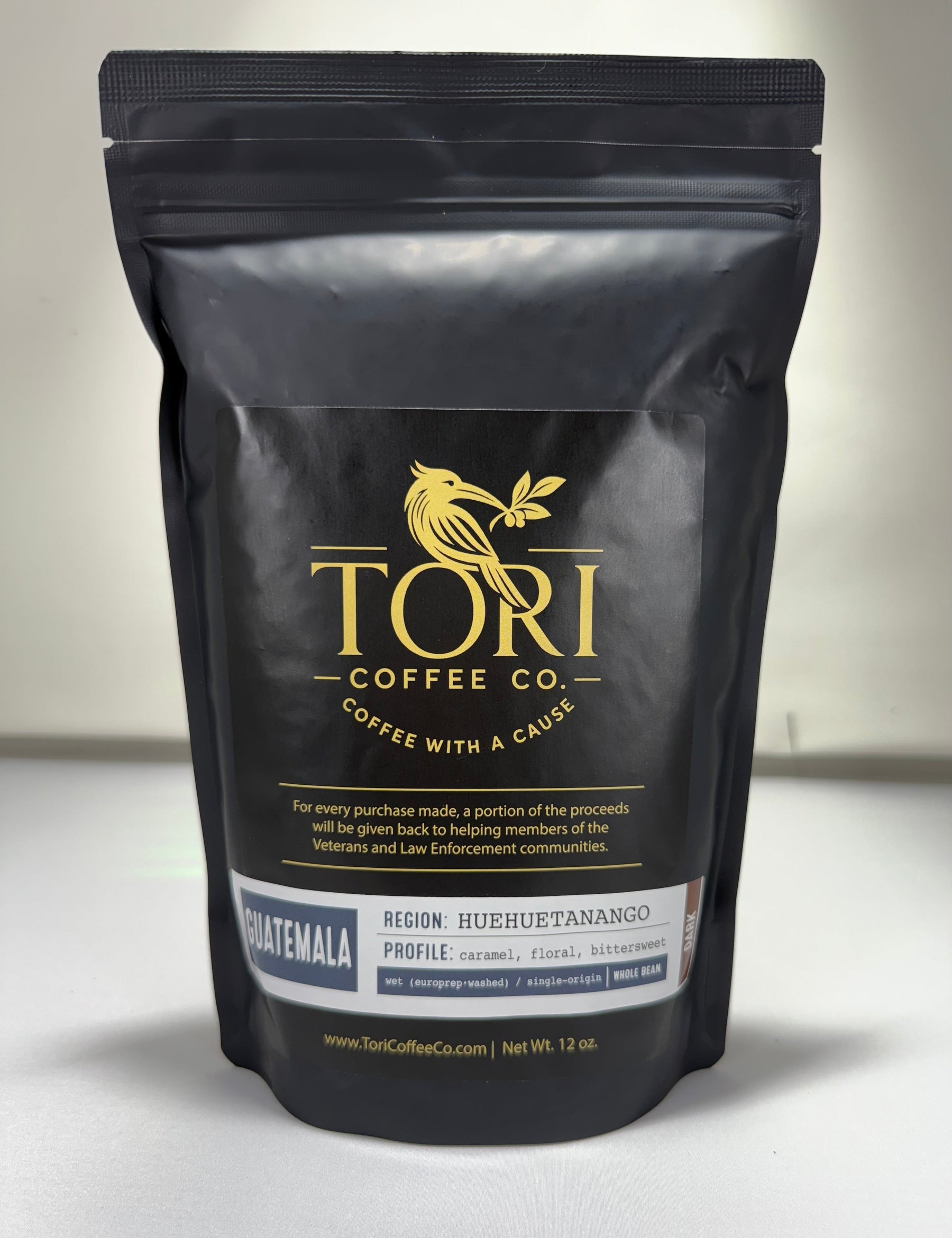 Tori Coffee Co. coffee package on a white background